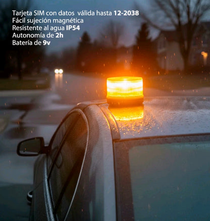 Baliza Emergencia V16 con Geolocalizacion Homologada DGT 3.0 Luz de Emergencia EXTRASTAR homologada y autorizada por DGT, tarjeta SIM incluída, cobertura hasta 2038