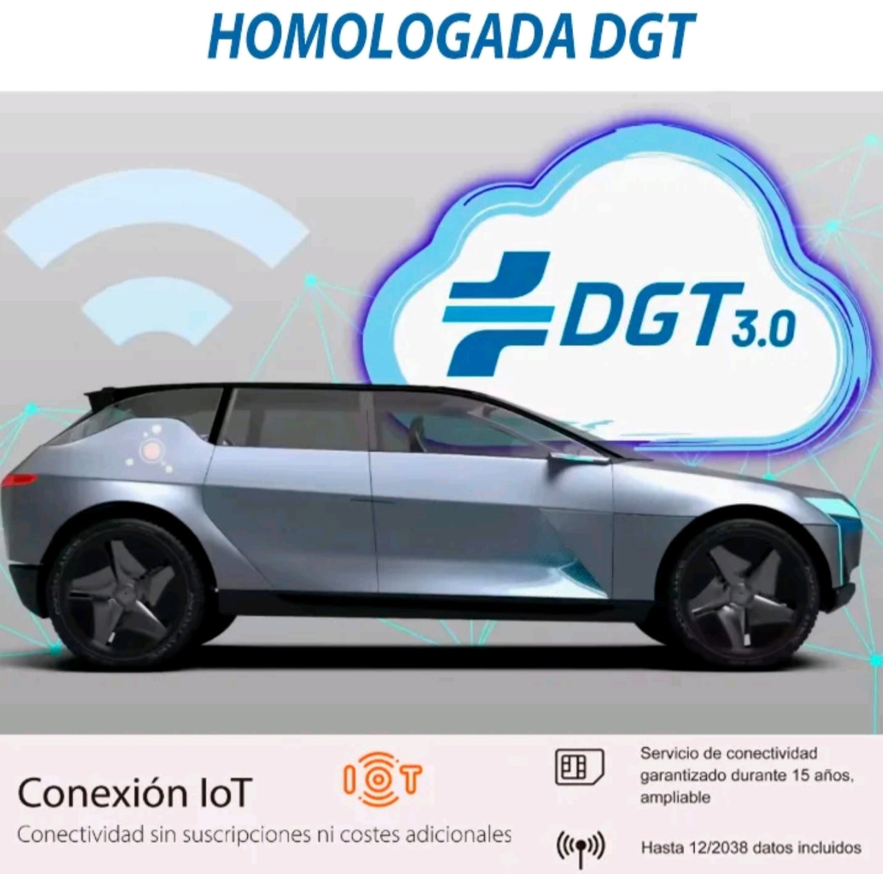 Baliza Emergencia V16 con Geolocalizacion Homologada DGT 3.0 Luz de Emergencia EXTRASTAR homologada y autorizada por DGT, tarjeta SIM incluída, cobertura hasta 2038